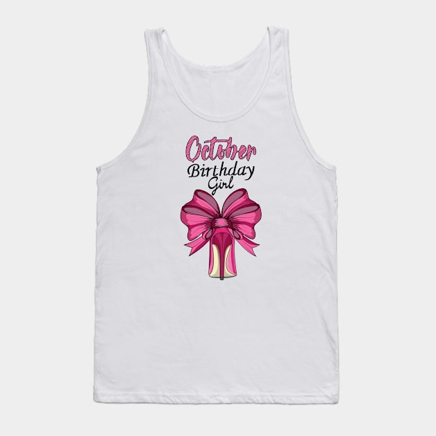 October Birthday Girl Tank Top by Designoholic